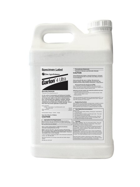 A jug of Garlon 4 Ultra herbicide